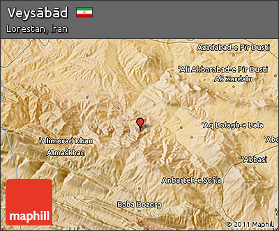 Satellite 3D Map of Veysābād