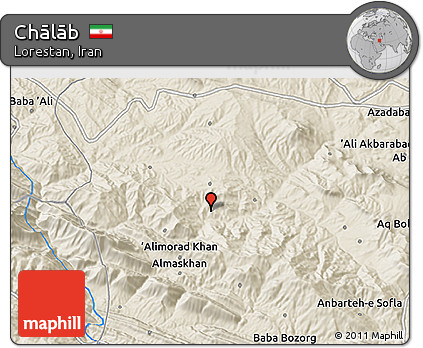Shaded Relief 3D Map of Chālāb