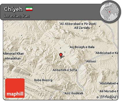 Shaded Relief 3D Map of Chīyeh