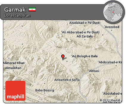 Shaded Relief 3D Map of Garmak