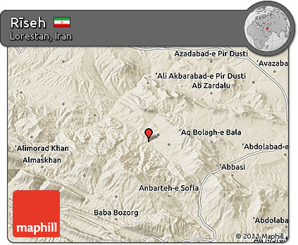 Shaded Relief 3D Map of Rīseh
