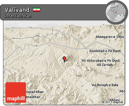 Shaded Relief 3D Map of Valīvand
