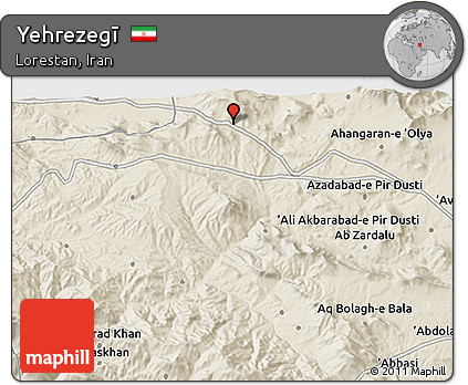 Shaded Relief 3D Map of Yehrezegī
