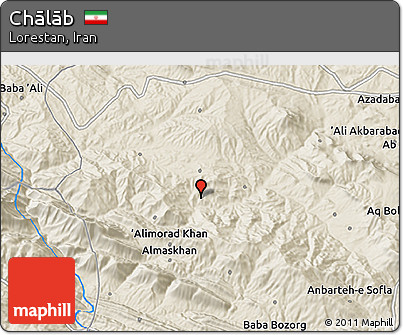 Shaded Relief 3D Map of Chālāb