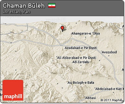 Shaded Relief 3D Map of Chaman Būleh