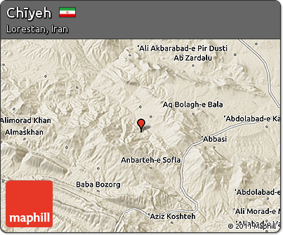Shaded Relief 3D Map of Chīyeh