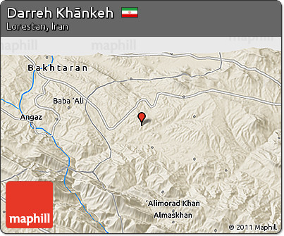 Shaded Relief 3D Map of Darreh Khānkeh