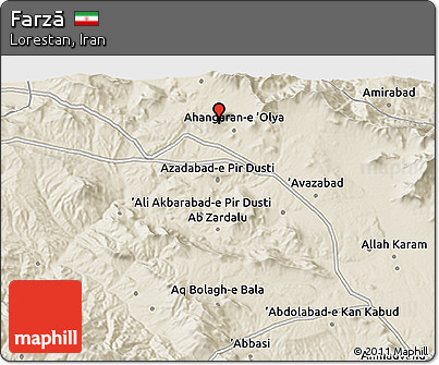 Shaded Relief 3D Map of Farzā