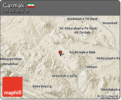 Shaded Relief 3D Map of Garmak