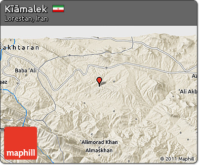 Shaded Relief 3D Map of Kīāmalek