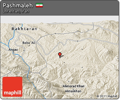 Shaded Relief 3D Map of Pashmaleh