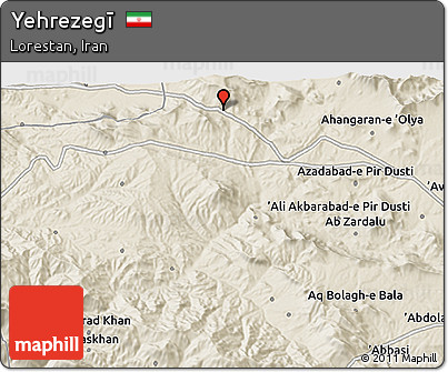 Shaded Relief 3D Map of Yehrezegī
