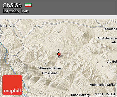 Shaded Relief 3D Map of Chālāb