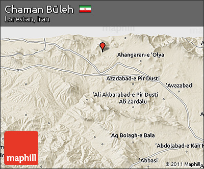 Shaded Relief 3D Map of Chaman Būleh