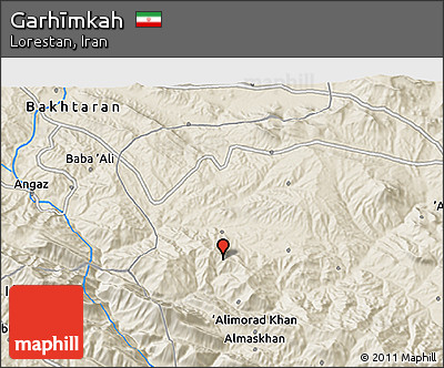 Shaded Relief 3D Map of Garhīmkah