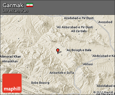 Shaded Relief 3D Map of Garmak