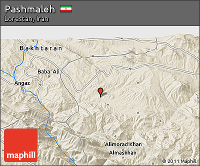 Shaded Relief 3D Map of Pashmaleh