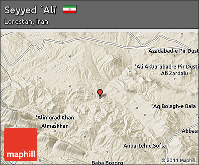 Shaded Relief 3D Map of Seyyed `Alī