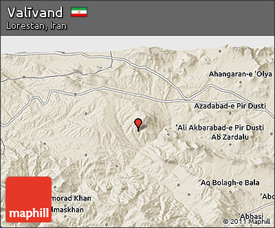 Shaded Relief 3D Map of Valīvand