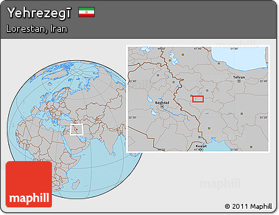 Gray Location Map of Yehrezegī