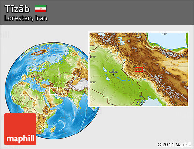 Physical Location Map of Tīzāb