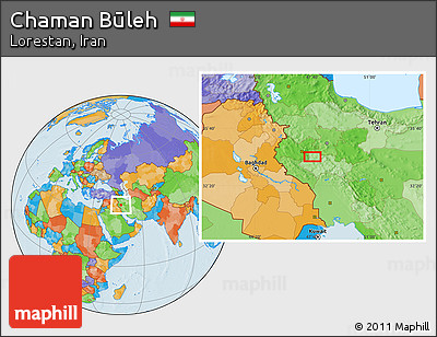 Political Location Map of Chaman Būleh