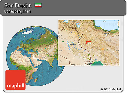 Satellite Location Map of Sar Dasht