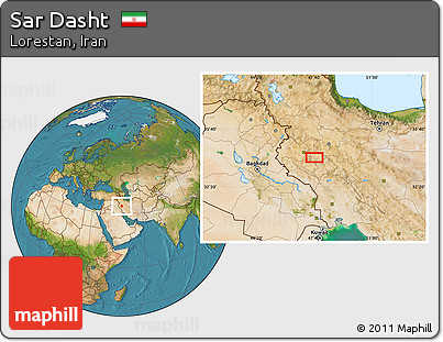 Satellite Location Map of Sar Dasht