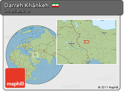 Savanna Style Location Map of Darreh Khānkeh
