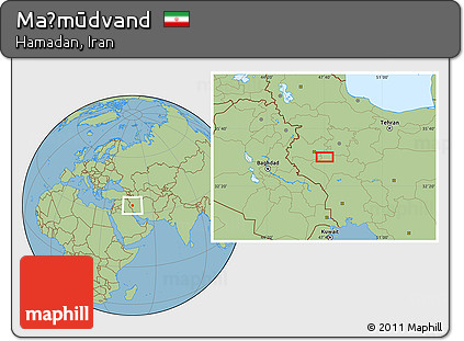 Savanna Style Location Map of Maḩmūdvand