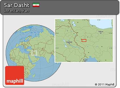 Savanna Style Location Map of Sar Dasht