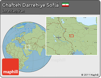 Savanna Style Location Map of Chafteh Darreh-ye Soflá