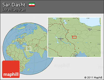 Savanna Style Location Map of Sar Dasht