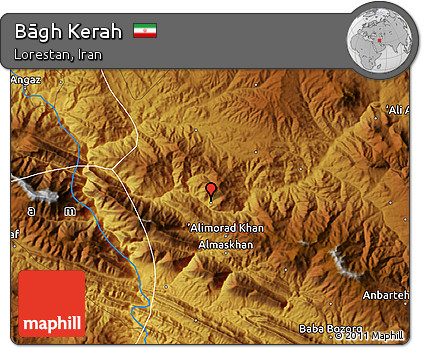 Physical Map of Bāgh Kerah