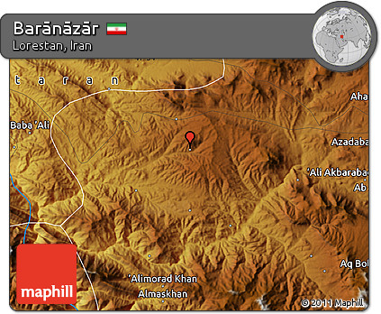 Physical Map of Barānāzār