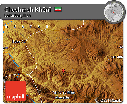 Physical Map of Cheshmeh Khānī