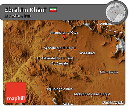 Physical Map of Ebrāhīm Khānī