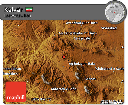 Physical Map of Kalvār