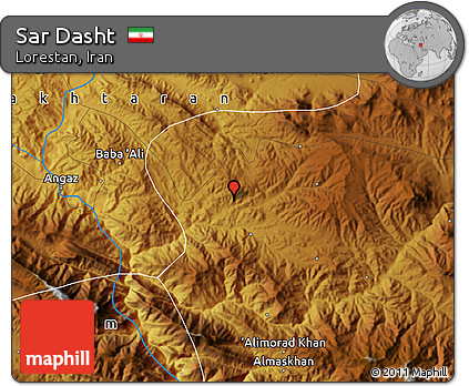 Physical Map of Sar Dasht