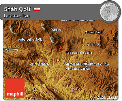 Physical Map of Shāh Qolī
