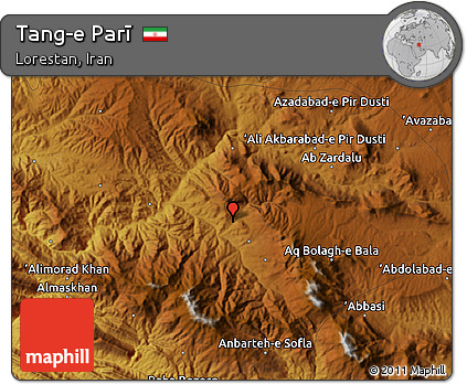 Physical Map of Tang-e Parī