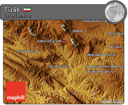 Physical Map of Tīzāb