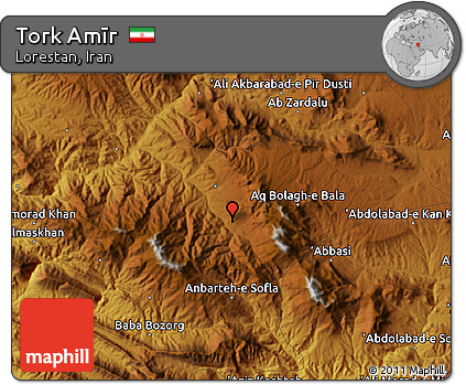 Physical Map of Tork Amīr