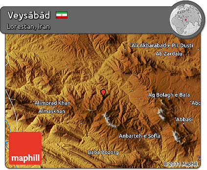 Physical Map of Veysābād