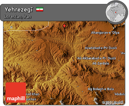 Physical Map of Yehrezegī
