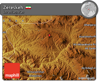 Physical Map of Zereskeh