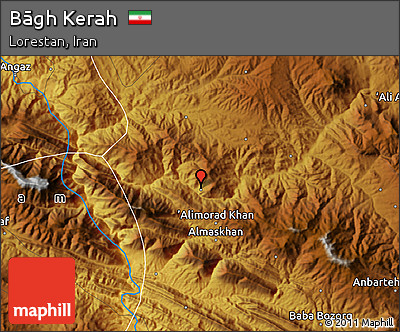Physical Map of Bāgh Kerah