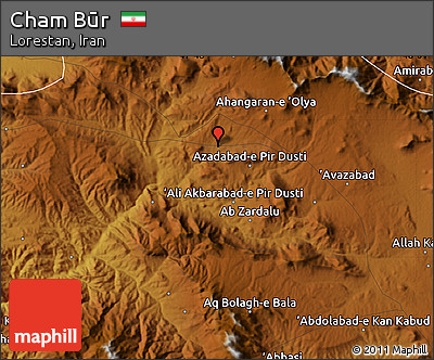 Physical Map of Cham Būr