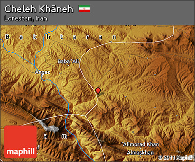 Physical Map of Cheleh Khāneh