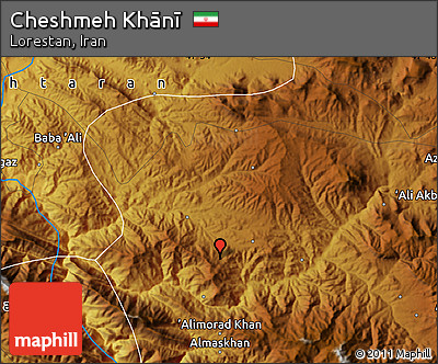 Physical Map of Cheshmeh Khānī
